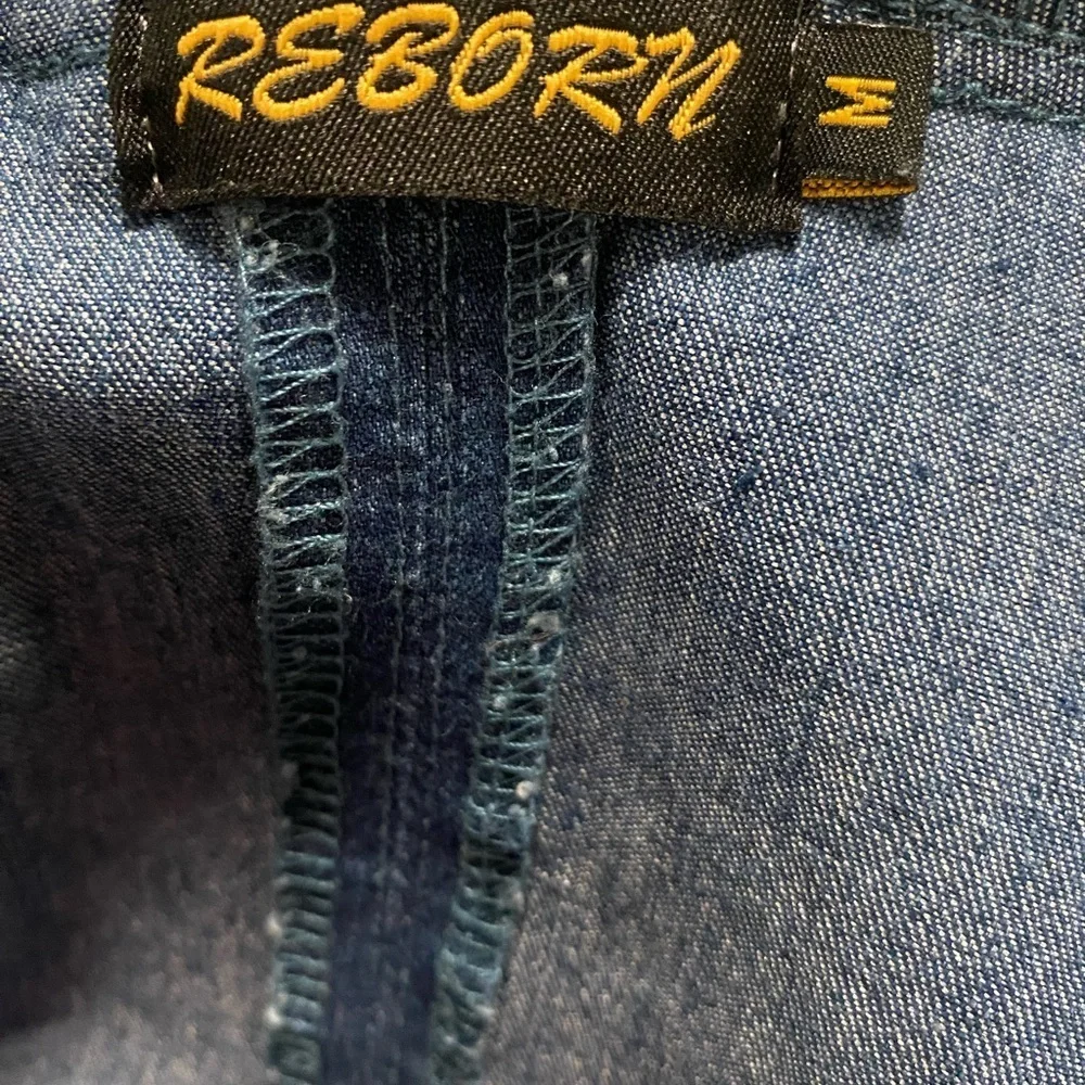 Reborn Denim Hooded Coat  with Patterned Lining